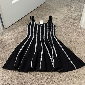 bebe Black and White Mini Dress